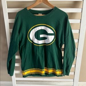 PINK Victoria Secret Green Bay Packers Long Sleeve Shirt Size Medium